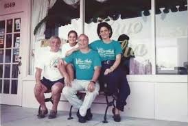 The Navarra family outside Ciao Italia Ristorante